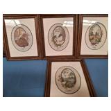 11 - FOUR PIECES FRAMED ART (L62)