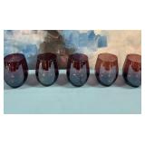 502 - FIVE STEMLESS WINE GLASSES (Z299)