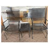 408 - MATCHING PATIO CHAIRS & SMALL TABLE