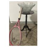 464 - PUNCH BOWL SET /TABLE/ TENNIS RACKET