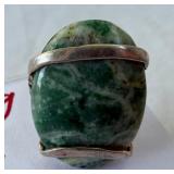 502 - STERLING SILVER & STONE RING (C15)