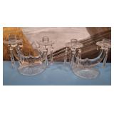 11 - TWO VINTAGE CANDLE HOLDERS (L66)