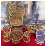 81 - MIXED DOLL FURNITYRE, BASKETS (Z136)