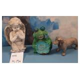 502 - ANGEL, FROG & DOG FIGURINES (M196)