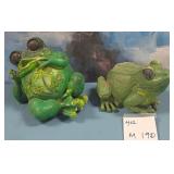 502 - TWO PIECES FROG STATUETTES (M190)