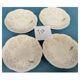 11 - FOUR LENOX BUTTERFLY MEADOWS SAUCERS (T37)