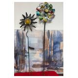 502 - TWO PIECES YARD ART STAKES (M77)
