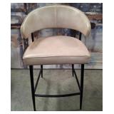 11 - COUNTER STOOL WITH BLACK IRON BASE