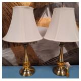 11 - PAIR OF MATCHING TABLE LAMPS WITH SHADES (L12