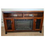 12 - FAUX FIREPLACE ENTERTAINMENT CENTER