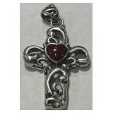 STERLING SILVER CROSS PENDANT 7.70GRS