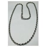 STERLING SILVER 20INCH ROPE CHAIN 23.10GRS