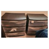 S1 - TWO, 3-DRAWER STORAGE BINS WITH CONTENTS (B6)