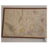 S1 - TRI-STATE TOPOGRAPHICAL MAP FRAMED (M45)