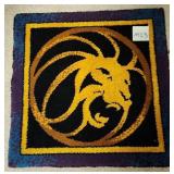 S1 - 20"SQ LATCHWORK LION RUG (M23)