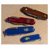 S1 - LOT OF FOUR COLLECTIBLE POCKET KNIVES (K41)