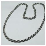 STERLING SILVER  20INCH  ROPE CHAIN 23.90GRS