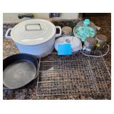 N1 - DUTCH, OVEN SKILLET, WIRE TRAY, MORE (K20)