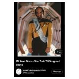 N1 - STAR TREK MICHAEL DORN SIGNED PHOTO (L209)