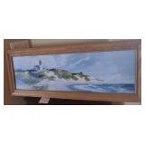 N1 - SEASCAPE ARTWORK FRAMED 16X41" (K77)
