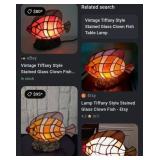 N1 - STAINED GLASS HANGING LAMP (M19)