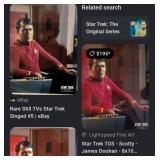 N1 - STAR TREK JAMES DOOHAN SIGNED PHOTO (L107)