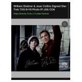 N1 -STAR TREK JOAN COLLINS, WILLIAM SHATNER SIGNED