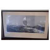 N1 - SAILBOAT PHOTO ART FRAMED 21X13" (K73)