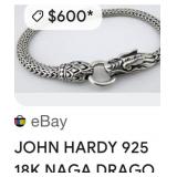 STERLING SILVER JOHN HARDY NAGA DRAGON BRACELET