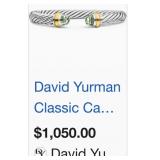 STERLING SILVER DAVID YURMAN CUFF BRACELET