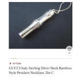 STERLING SILVER GUCCI PENDANT WITH CHAIN
