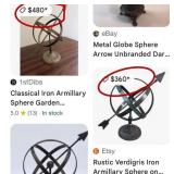 N3 - VINTAGE ARMILLARY TABLE-TOP DECOR (O7)
