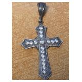 925 STERLING SILVER CROSS RELIGIOUS PENDAT 14GRAMS