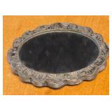 TURKISH .900 SILVER REPOUSSE ROUND WEDDING MIRROR