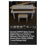 S3 - SAMICK DIGITAL PIANO, BENCH, MUSIC (L12)