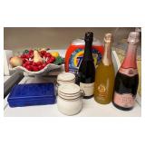 S3 - THREE BOTTLES, FAUX FRUIT, LAUNDRY PODS, MORE