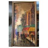 S3 - STREET SCENE ART FRAMED 25X13" (H101)
