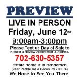 PREVIEW LIVE IN PERSON - Friday, June 12th