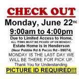AUCTION PICK UP DAY & HOURS