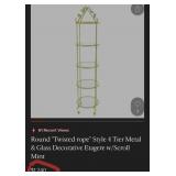 S3 - BLACK WROUGHT IRON ETAGERE (L31)