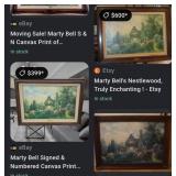 S3 - MARTY BELL "NESTLEWOOD" ART FRAMED 26X38"