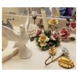 S3 - DOVES, FLORAL HOOK, CANDLE HOLDER (E43)