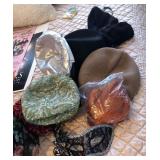 S3 - MIXED LOT OF HATS, MASK, HATBOX (A33)