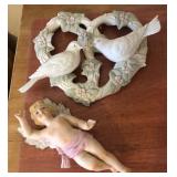 S3 - DOVES & CHERUB WALL FIGURINES (M36)