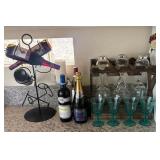 S3 - WINE RACK, BOTTLES, STEMWARE (K34)