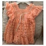 S3 - CROCHET BABY DRESS & LACE BLANKET (F61)