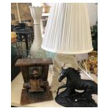 S3 - TABLE LAMP, VASE, FIGURINES (F46)