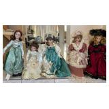 S3 - FIVE COLLECTIBLE DOLLS (L158)
