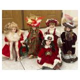 S3 - FIVE COLLECTIBLE CHRISTMAS DOLLS (L152)