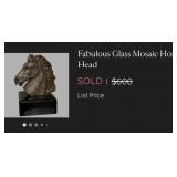 S3 - DECORATIVE HORSE HEAD SCULPTURE 18"T (F16)